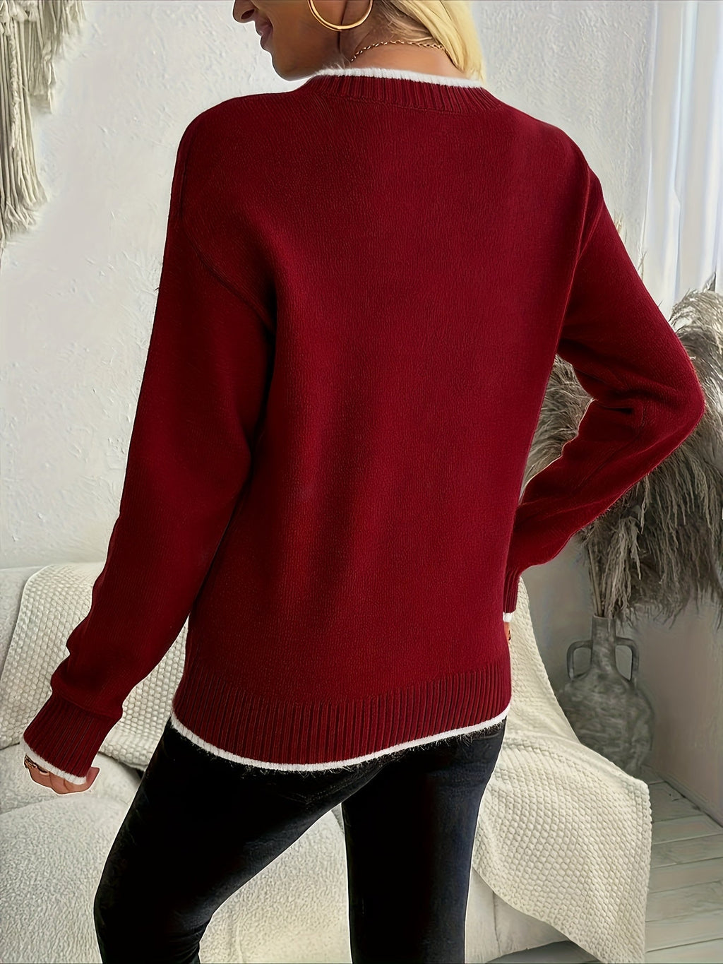Caroline - Pull Tricoté Élégant et Chaud
