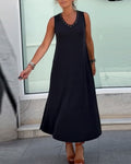 Robe Uni Sans Manches