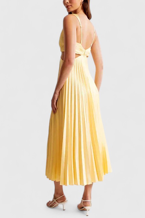 Robe de Mariage pour Invitées | Sans Manches Plissée