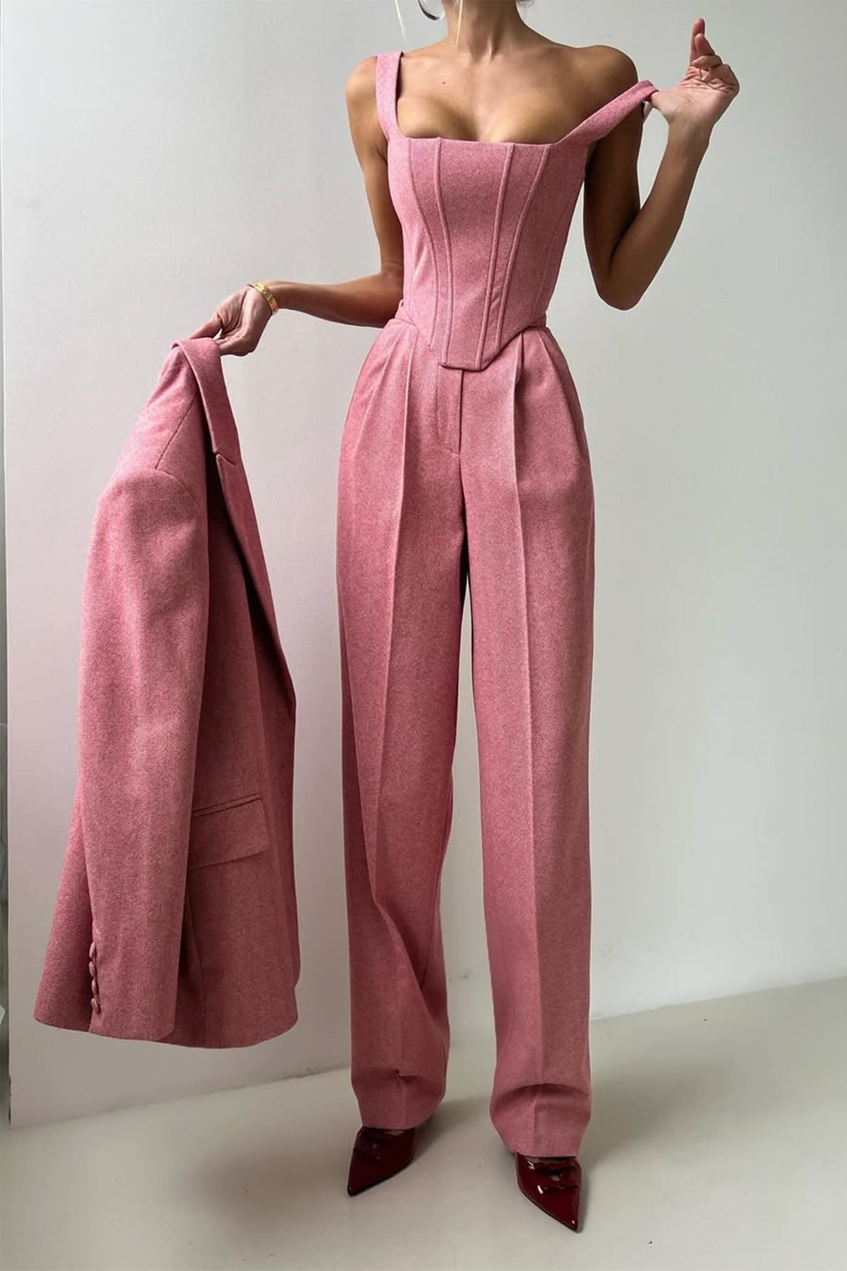 Luna | Ensemble de Blazer Trois Pièces à Double Boutonnage pour Femmes