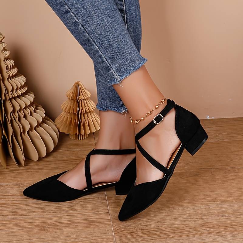 Chaussures Plates À Bout Pointu Avec Bride Pour Femmes | Idéal Pour Usage Quotidien