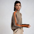 Clara – Pull à col roulé rayé