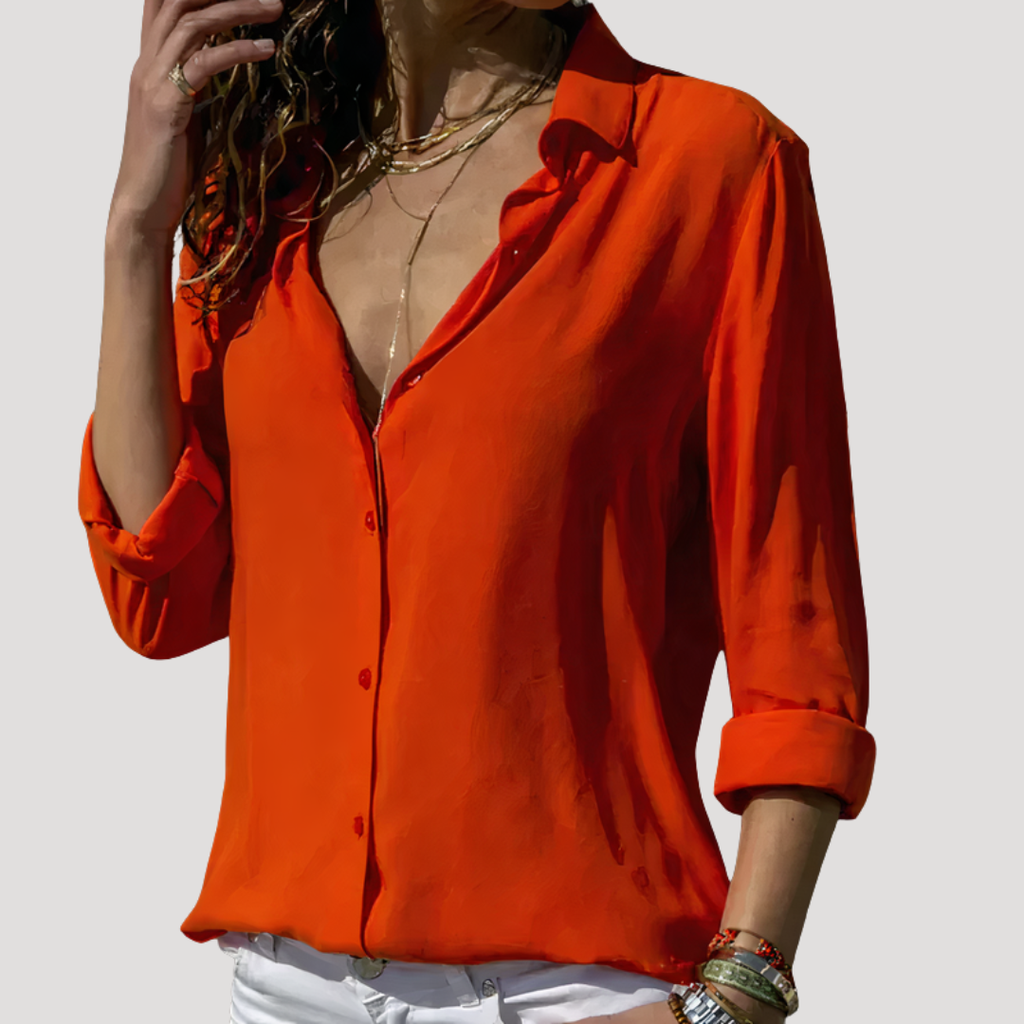 Adrienne | Blouse à manches longues avec boutons pour femmes