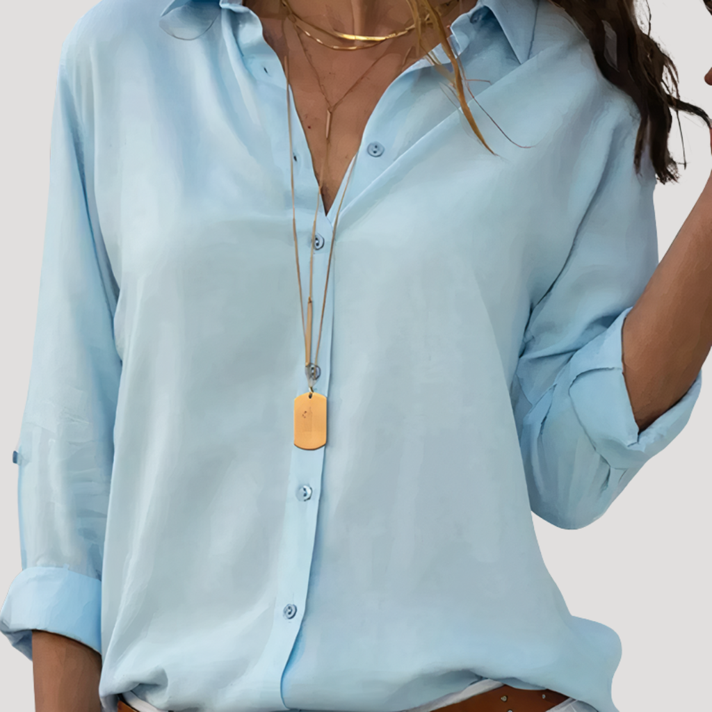 Adrienne | Blouse à Manches Longues Boutonnée pour Femmes