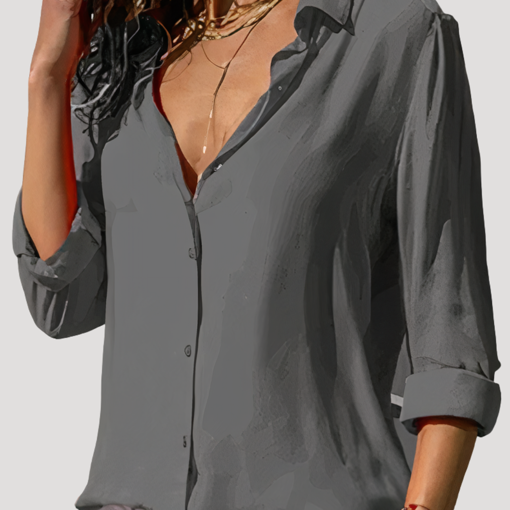 Adrienne | Blouse à Manches Longues Boutonnée pour Femmes
