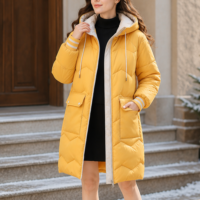 Diana | Veste d'hiver moderne et confortable pour femmes avec capuche
