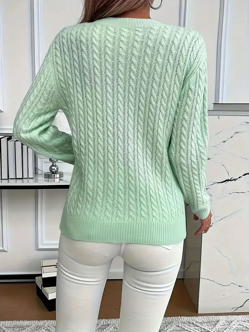 PULL ROND CONFORTABLE POUR FEMMES