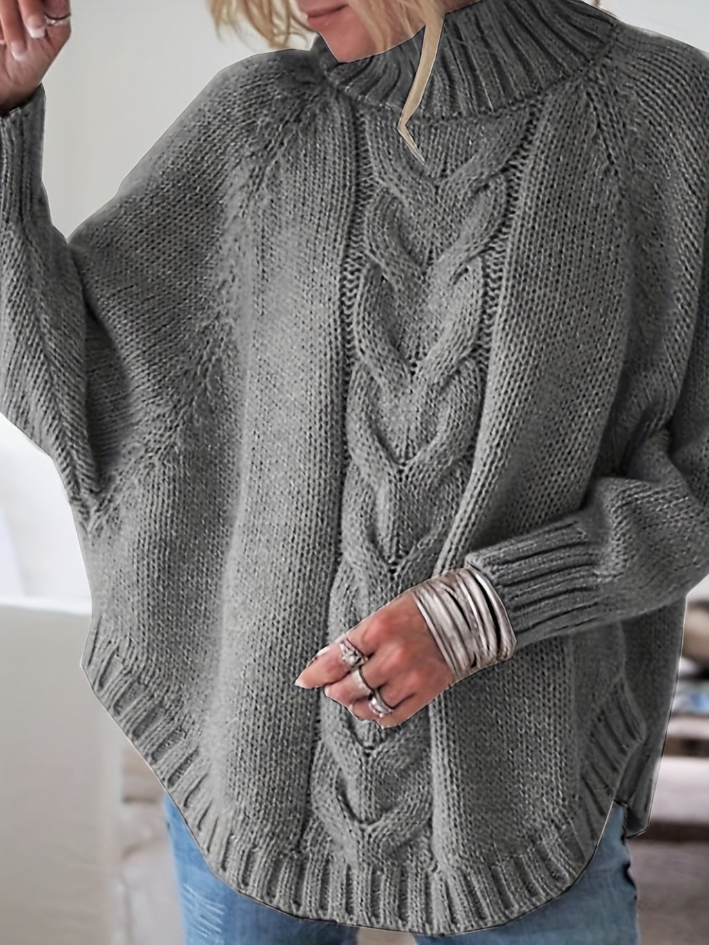 Nora | Pull en tricot doux et élégant avec col roulé