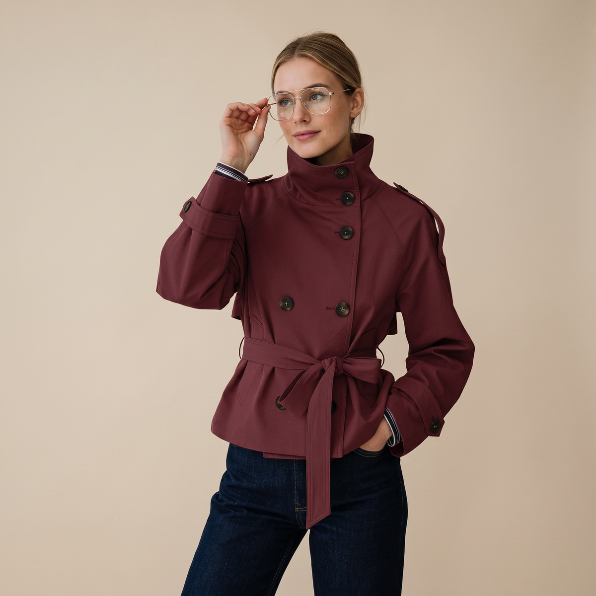Olivia | Trench-coat moderne et confortable avec ceinture à la taille