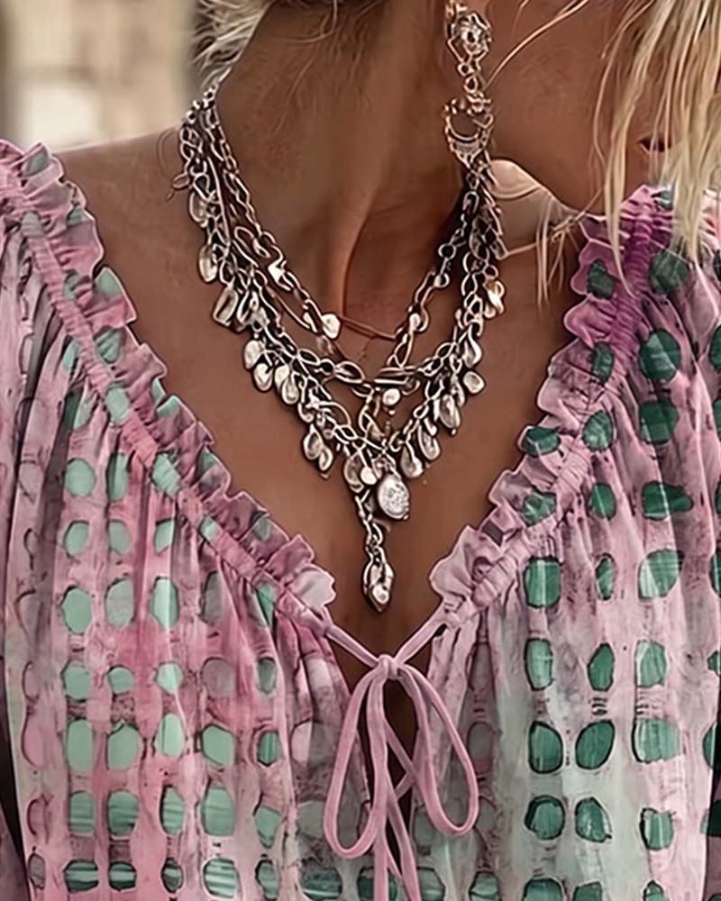 Ramceel | Blouse à pois avec détail de lacet