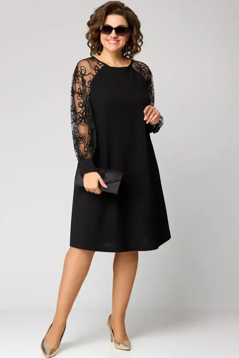 Barbora™ - Robe élégante avec des manches en dentelle