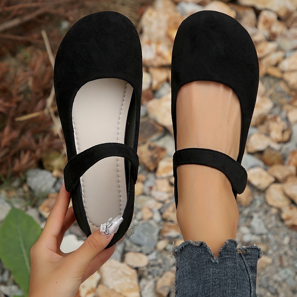 Zyreen | Ballerines Mary-Jane confortables avec bride réglable