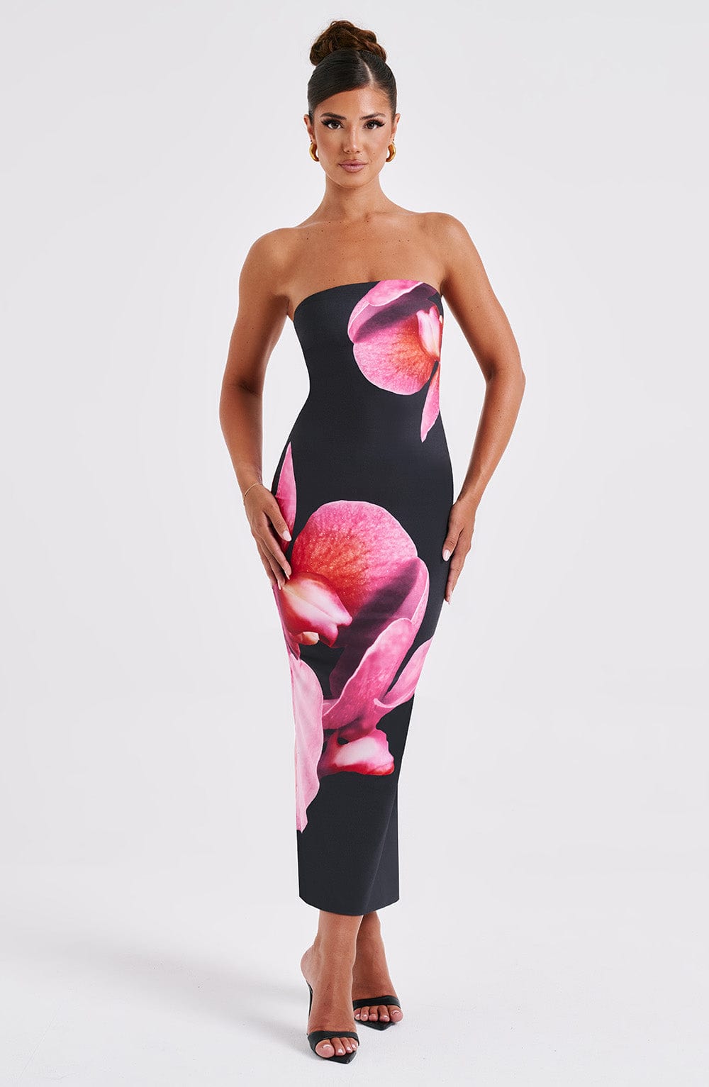 Robe Longue Bustier À Imprimé Floral Pour Femmes | Idéale Pour Soirées Et Événements