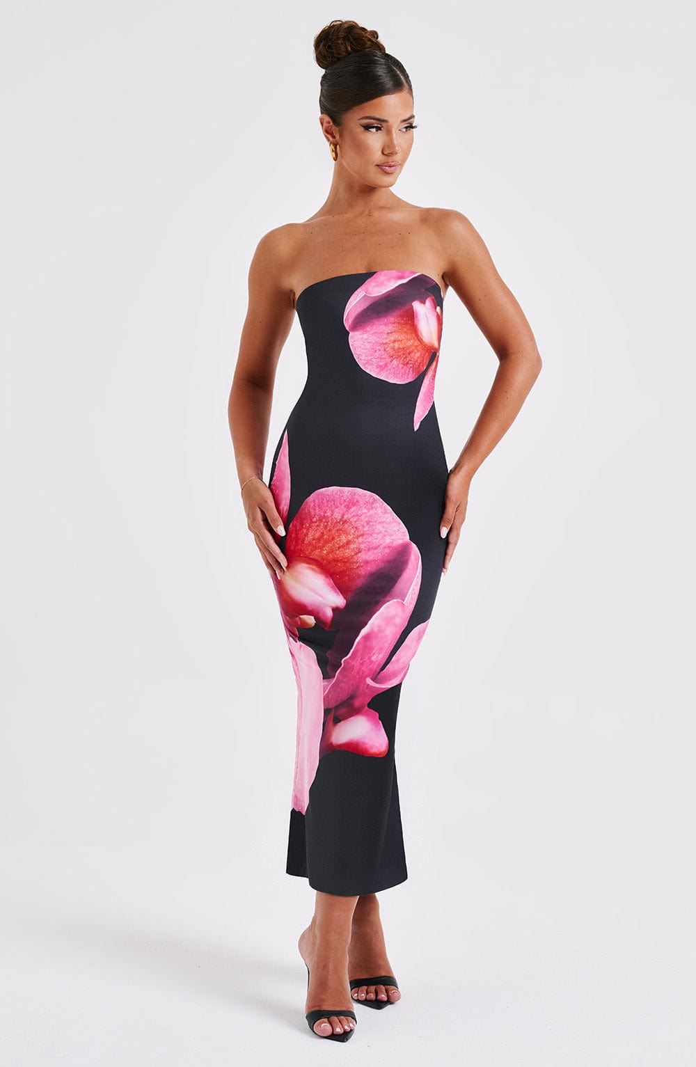Robe Longue Bustier À Imprimé Floral Pour Femmes | Idéale Pour Soirées Et Événements