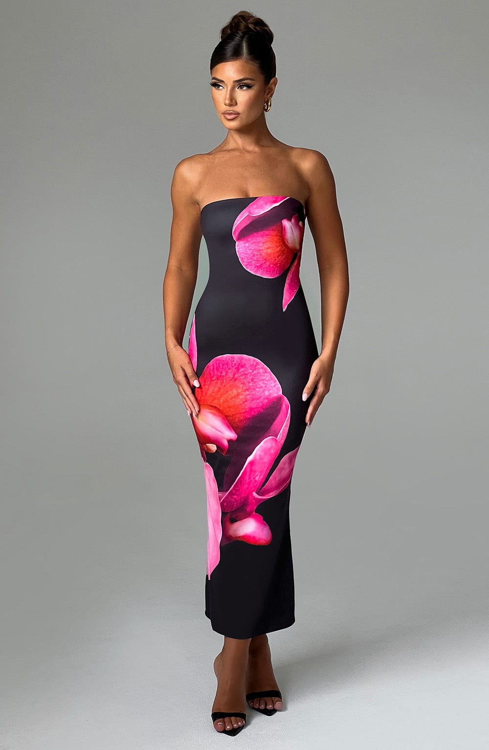 Robe Longue Bustier À Imprimé Floral Pour Femmes | Idéale Pour Soirées Et Événements