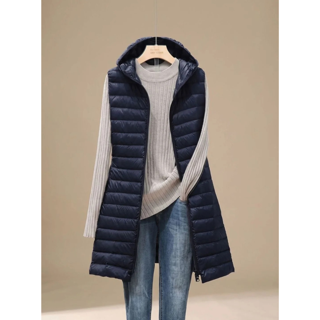 Veste matelassée Femme | Longue avec capuche