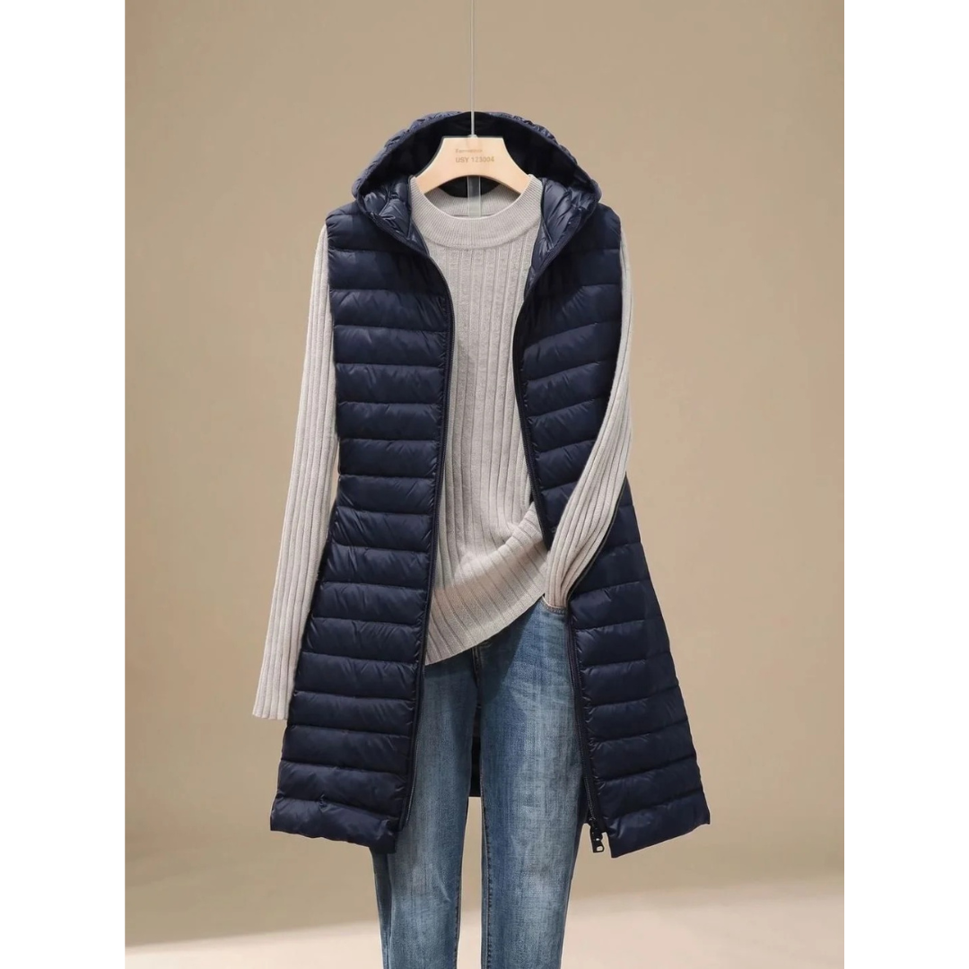 Veste matelassée Femme | Longue avec capuche