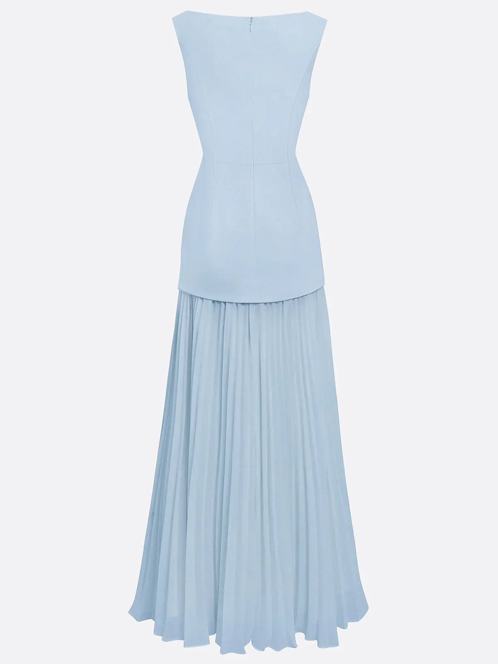 Robe maxi sans manches pour femmes avec jupe plissée