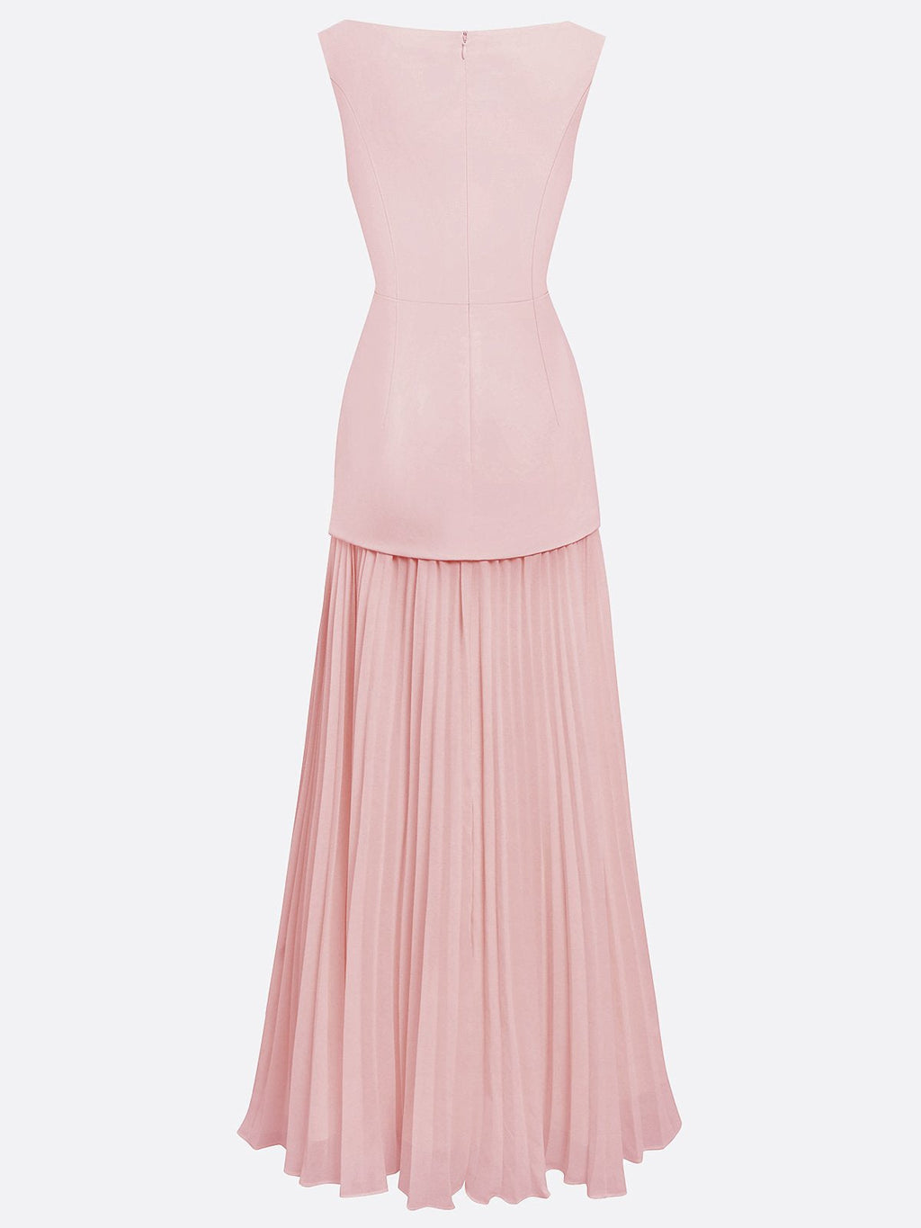 Robe maxi sans manches pour femmes avec jupe plissée