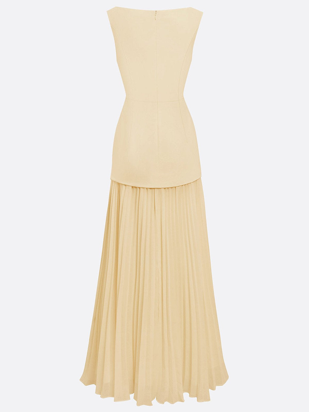 Robe maxi sans manches pour femmes avec jupe plissée
