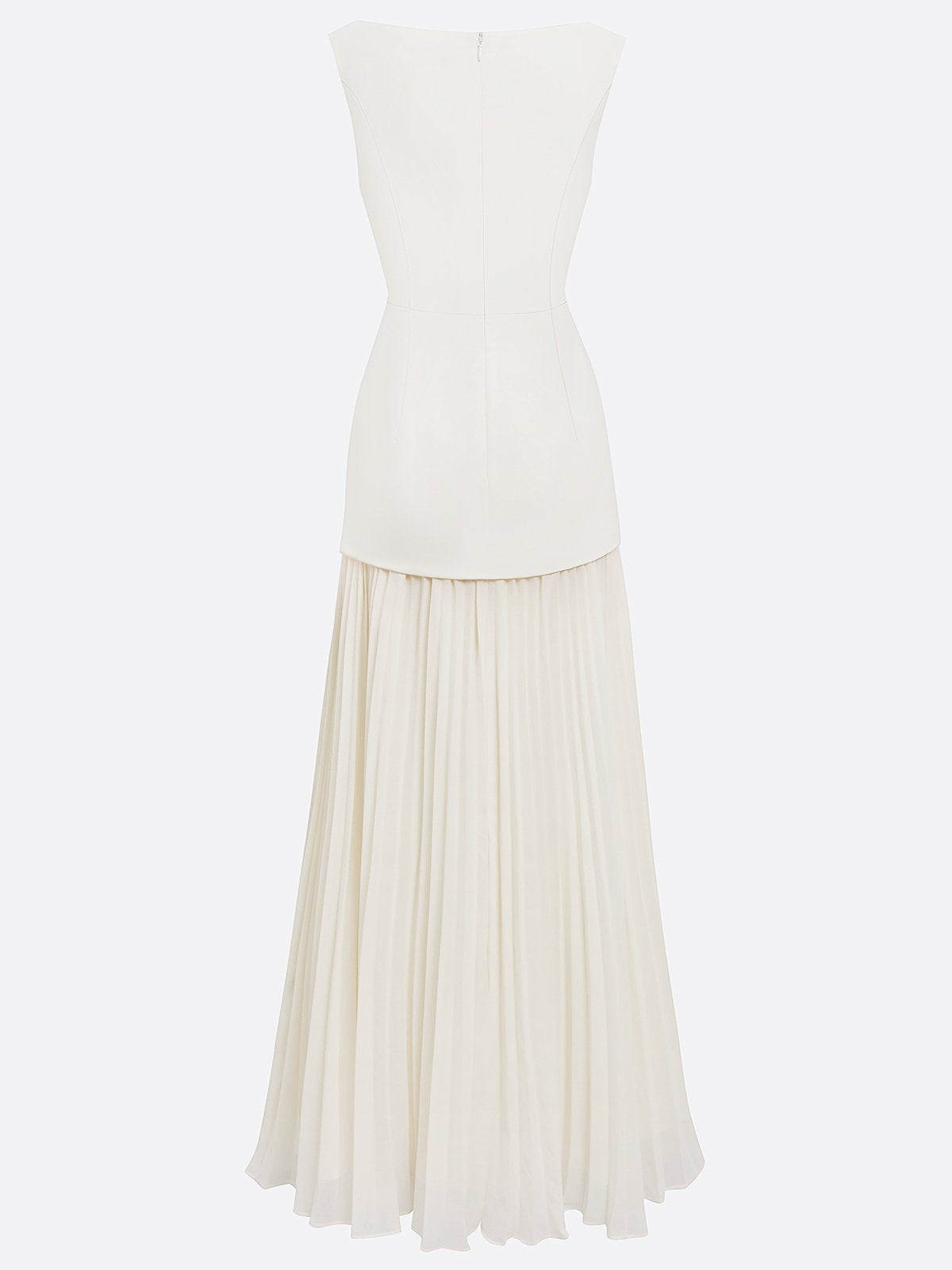 Robe maxi sans manches pour femmes avec jupe plissée