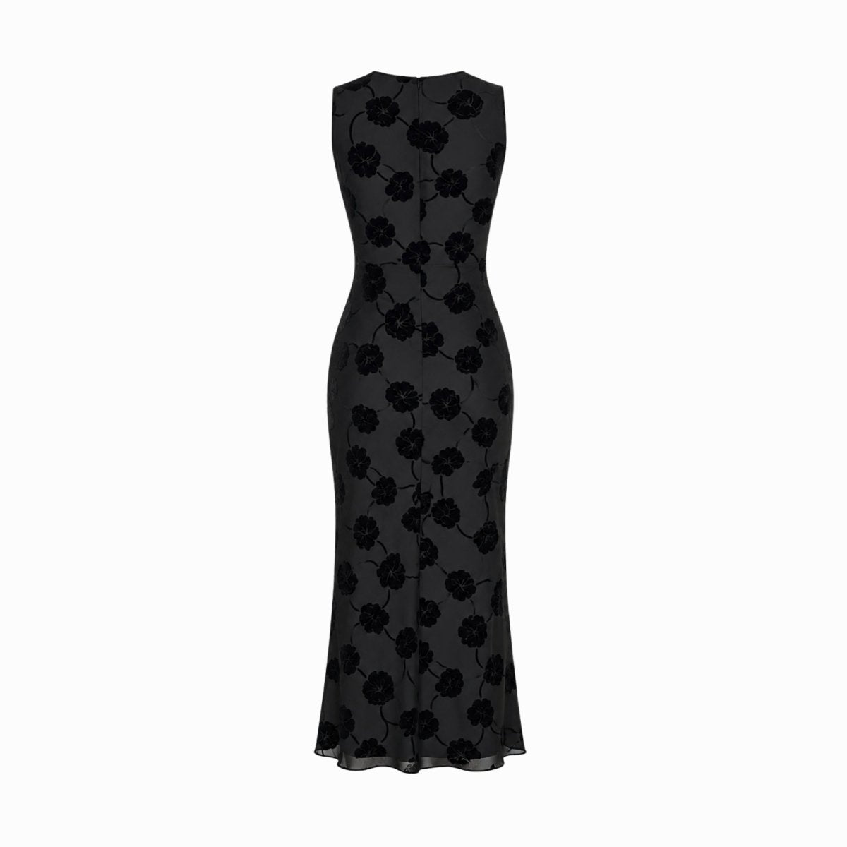 Robe midi sans manches à motif floral pour femmes