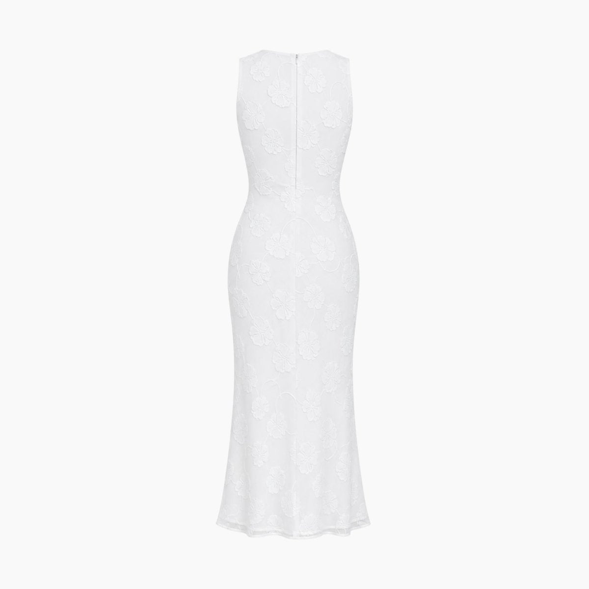 Robe midi sans manches à motif floral pour femmes
