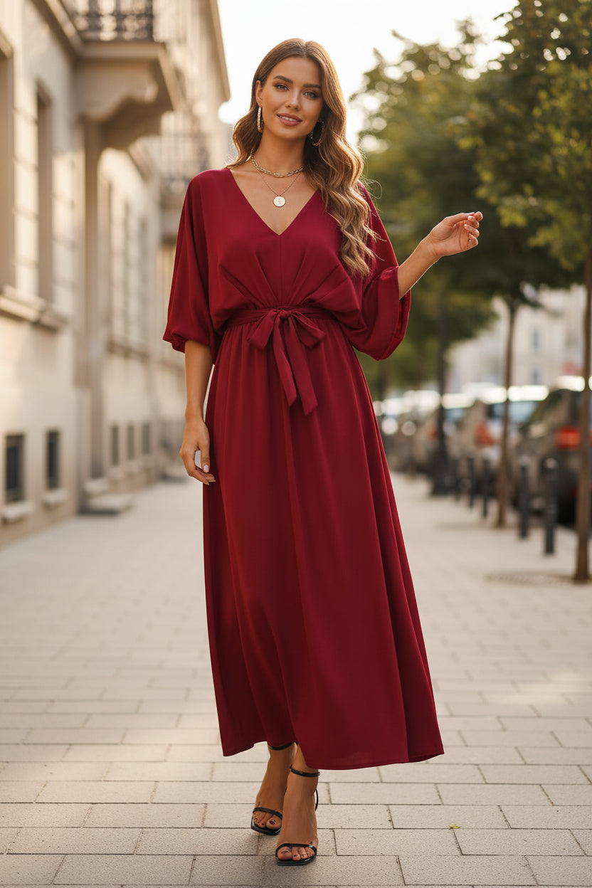 Robe Maxi V-Cou d'Été
