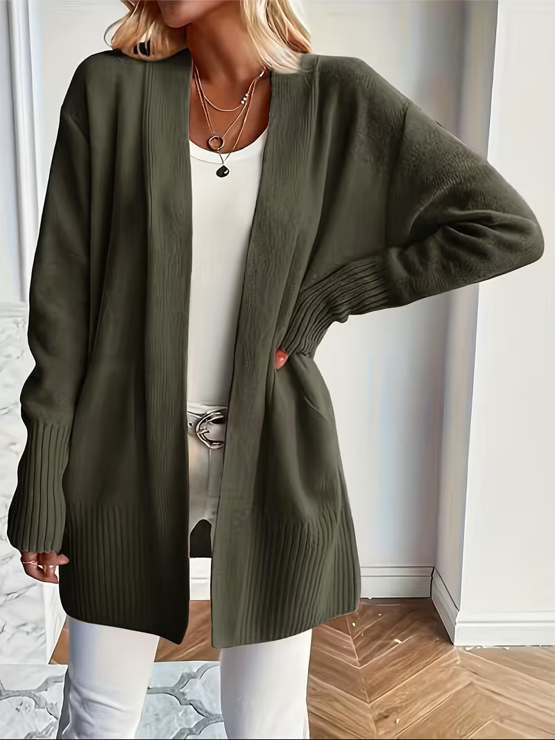Ellen - Gilet Oversize Élégant en Côtelé