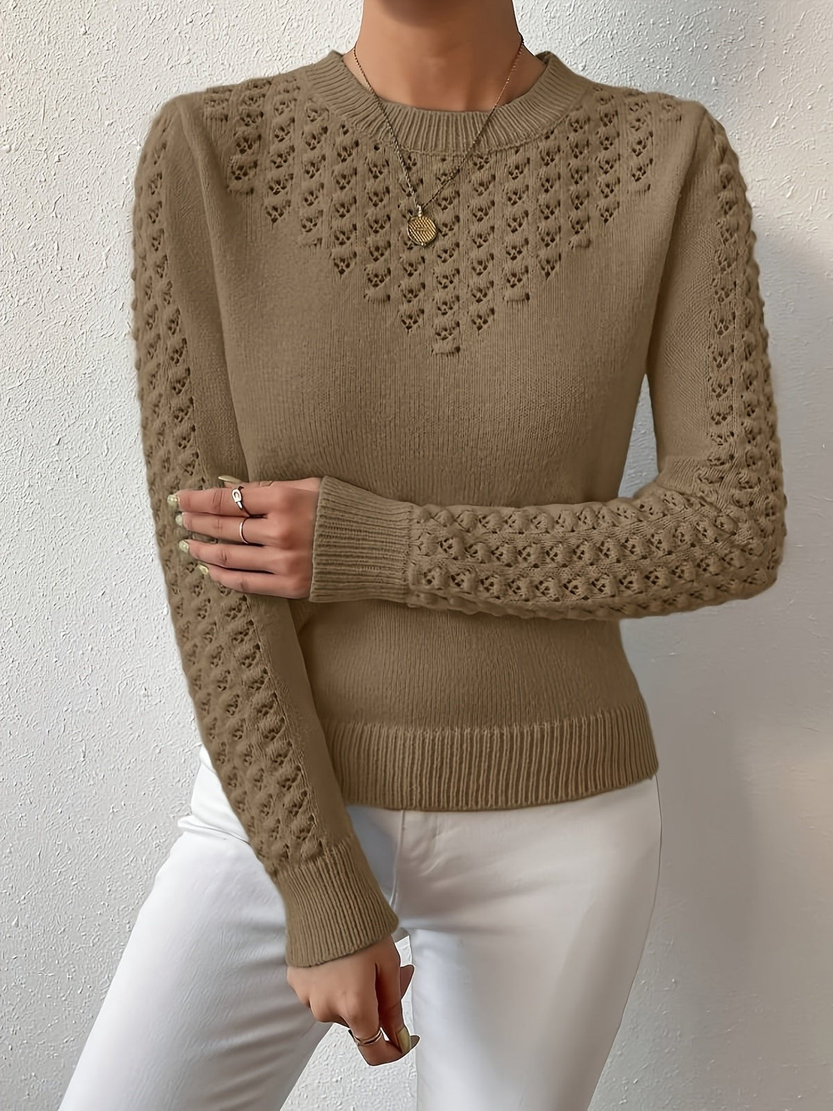 Helena | Pull en tricot pointelle léger et confortable pour femmes