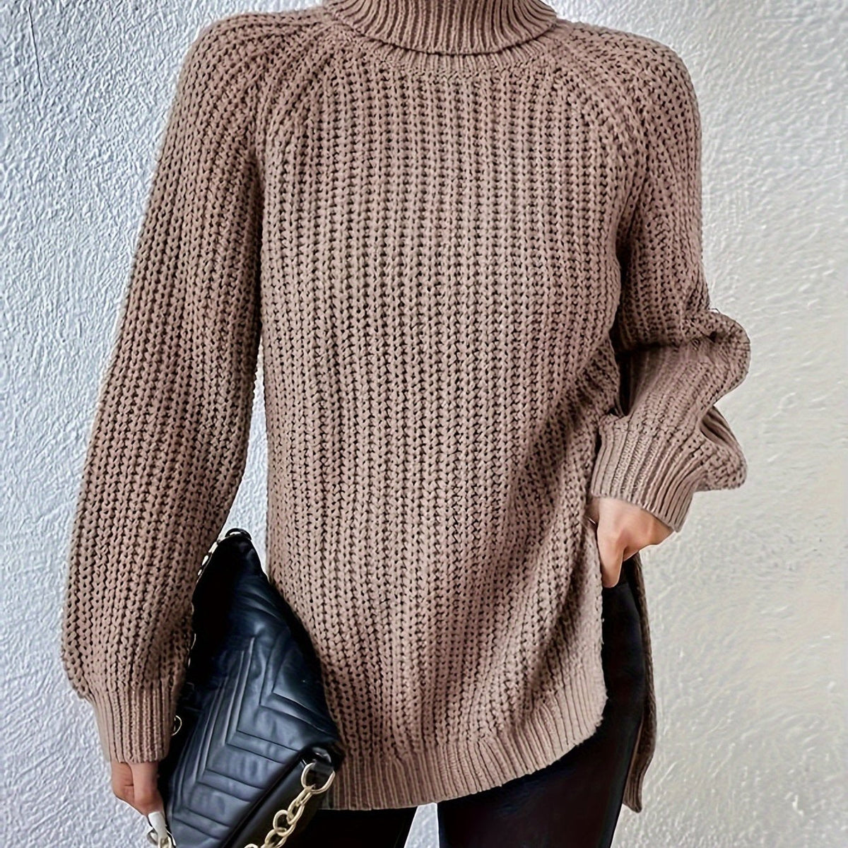 SWEAT-SHIRT À COL HAUT ET COUPE ÉLÉGANTE POUR FEMMES