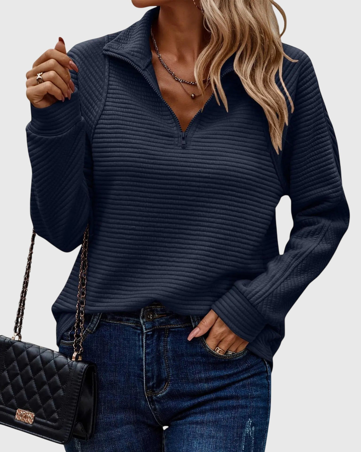 Abigail | Pull Élégant avec Fermeture Éclair