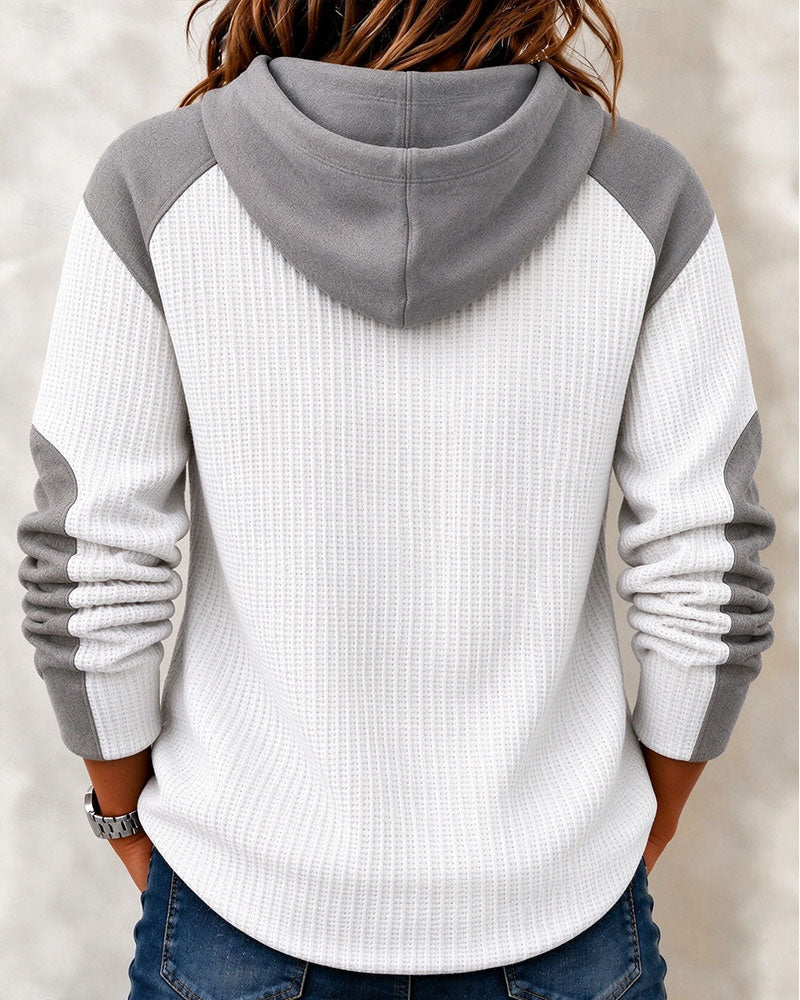 Hoodie à lacets en color block