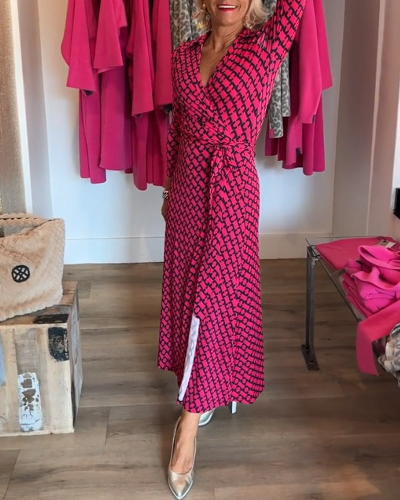 Robe Maxi Élégante à Col V