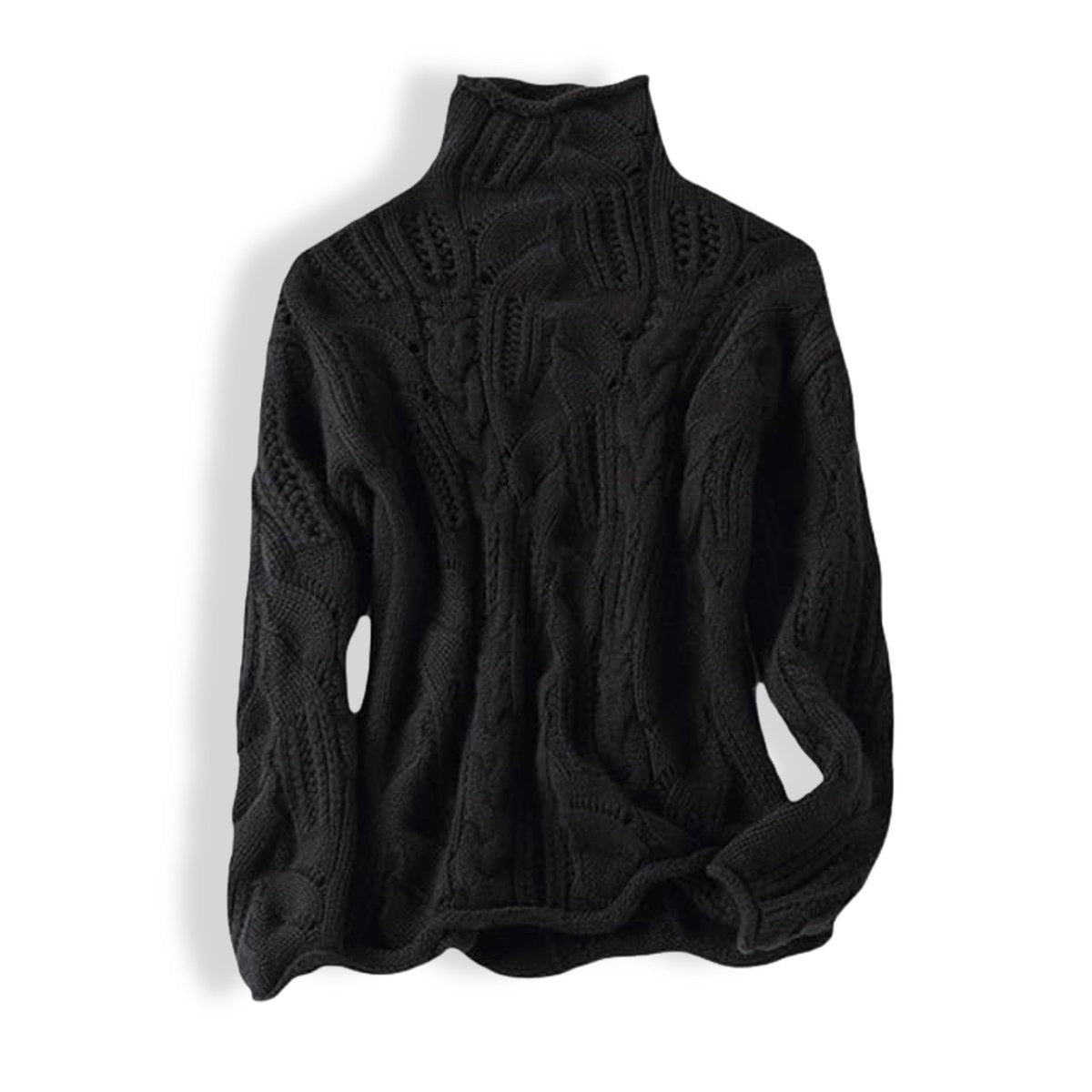 Victoria | Pull à col roulé en tricot torsadé, confortable et élégant