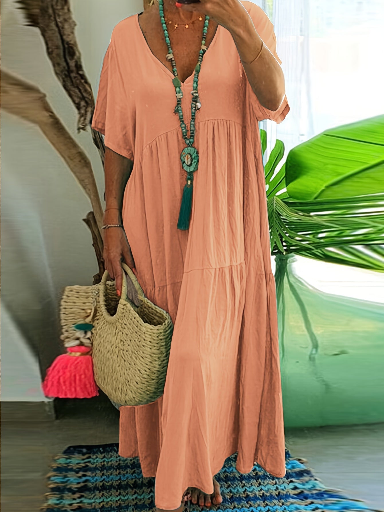 Vida™ - Robe maxi décontractée grande taille