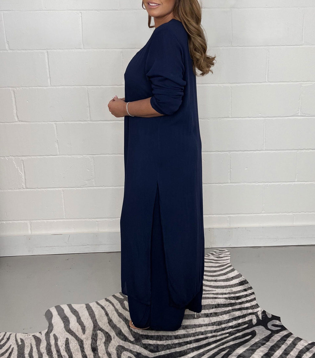 Sofia | Ensemble Haut Long Décontracté et Pantalon Assorti