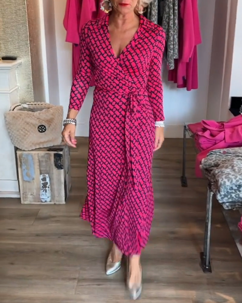 Robe Maxi Élégante à Col V