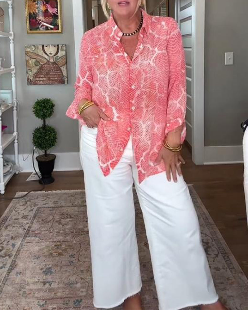 Blouse Texturée Boutonnée