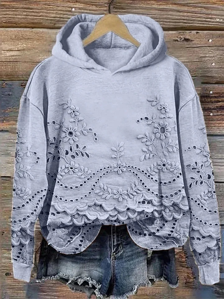 Laura | Sweat à capuche féminin et décontracté avec motif floral