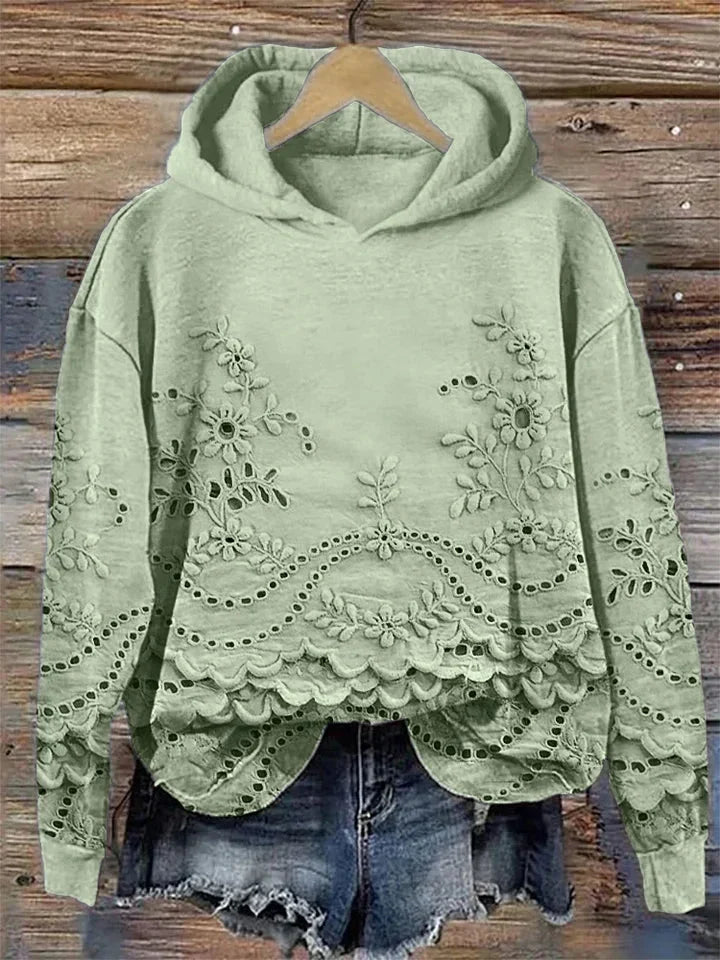 Laura | Sweat à capuche féminin et décontracté avec motif floral