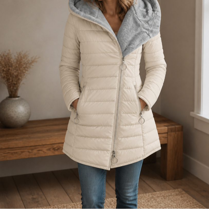 Stella | Veste matelassée pour femmes chaude et élégante avec capuche
