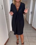 Els | Robe à manches courtes et décolleté en V