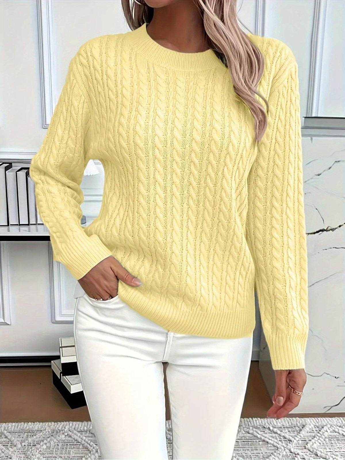 PULL ROND CONFORTABLE POUR FEMMES