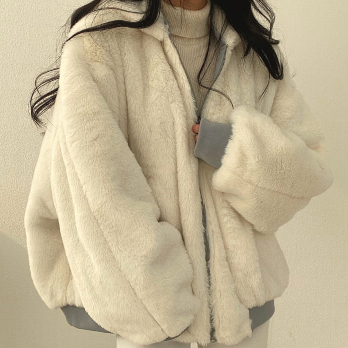 Greta | Veste de transition femme Bomber réversible doublée avec fermeture éclair