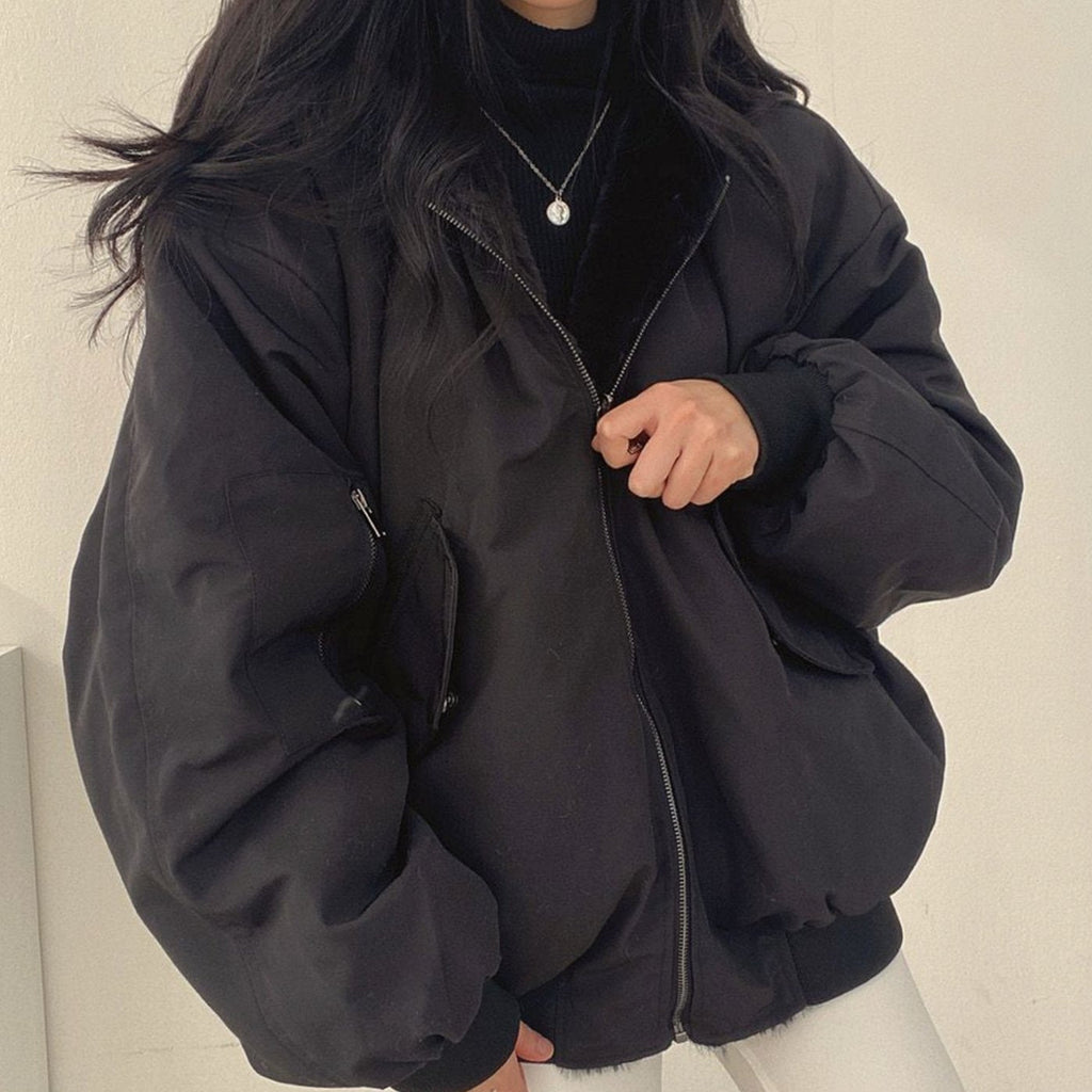 Greta | Veste de transition femme Bomber réversible doublée avec fermeture éclair