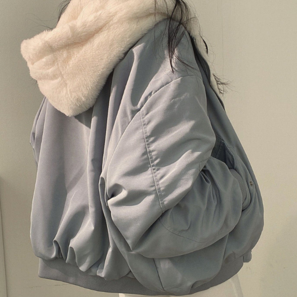 Greta | Veste de transition femme Bomber réversible doublée avec fermeture éclair