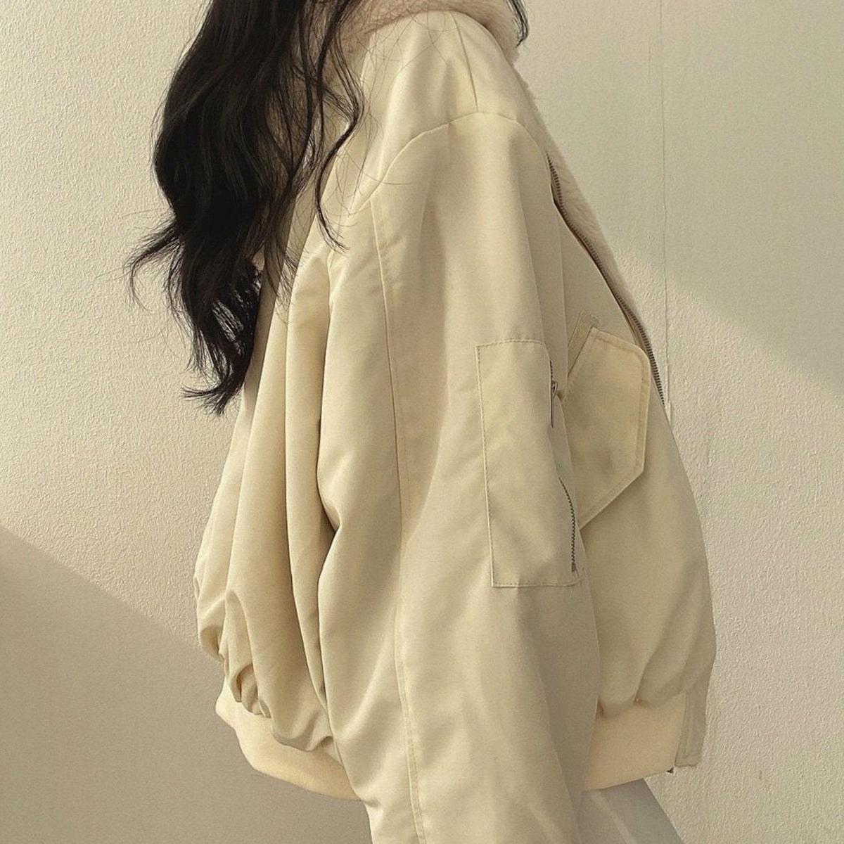 Greta | Veste de transition femme Bomber réversible doublée avec fermeture éclair