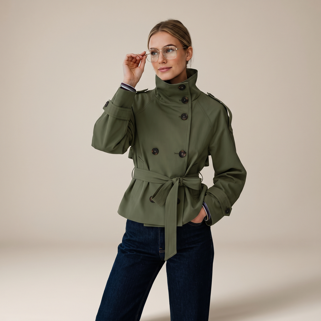Olivia | Trench-coat moderne et confortable avec ceinture à la taille