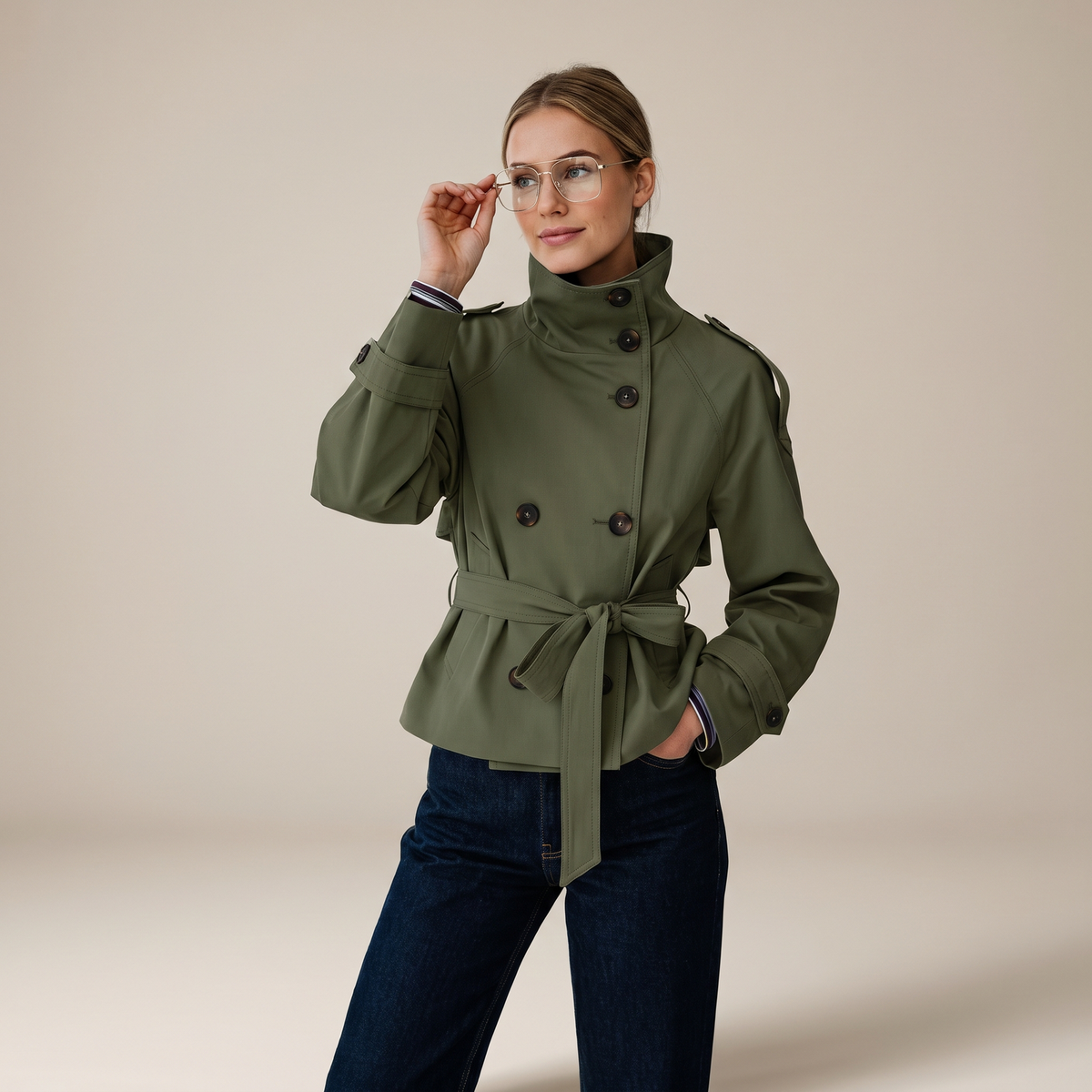 Olivia | Trench-coat moderne et confortable avec ceinture à la taille